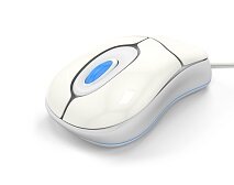 3D White Computer Mouse